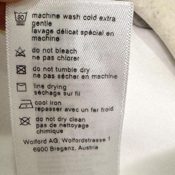 Wolford Sweatshirt Womens Medium White Oversized Mock Neck Asymmetrical Pullover - Picture 6 of 8